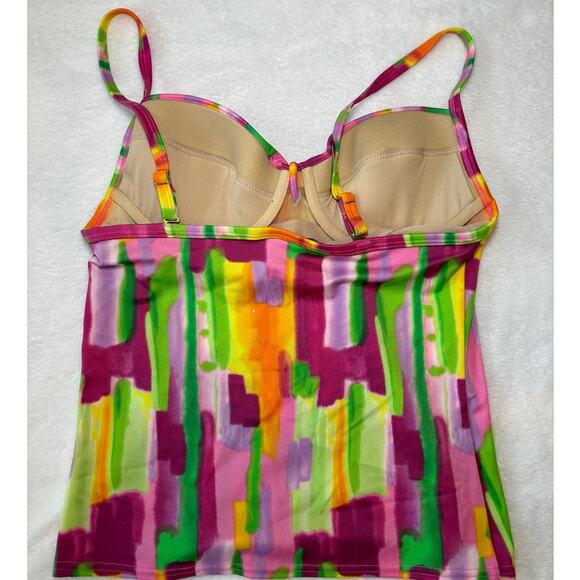 Victorias Secret Swimwear Multicolor Tankini‎ Swimsuit 34A + 2 Bottoms M / L - Picture 4 of 11